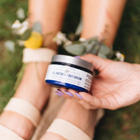 The Yellow Bird nighttime routine with socks demonstrating overnight softening benefit