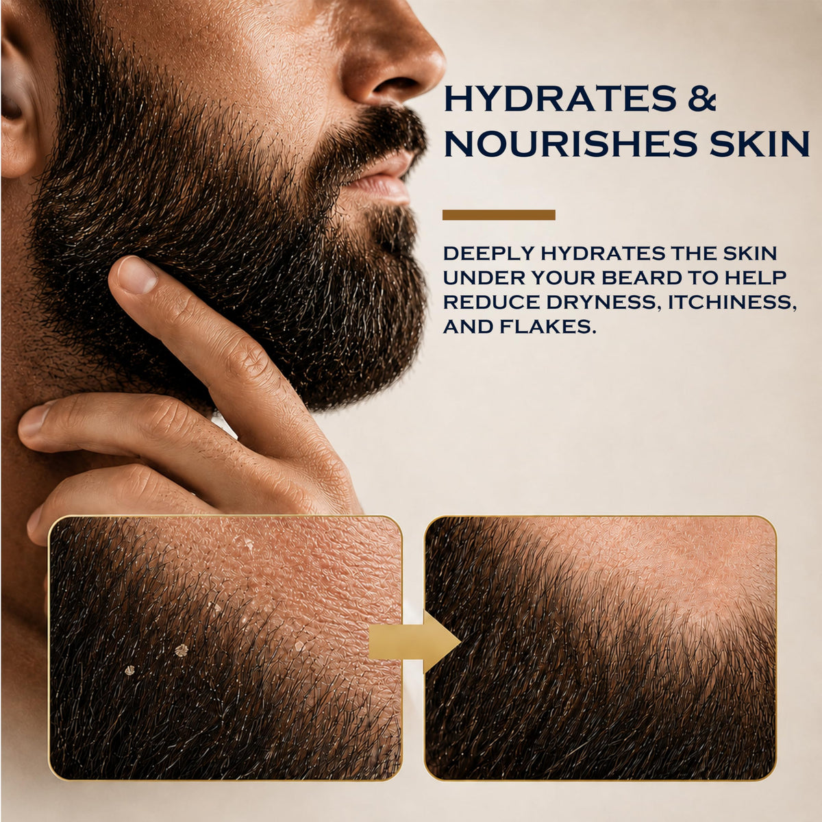 THEMANCODE oil texture in palm demonstrating lightweight absorption benefit
