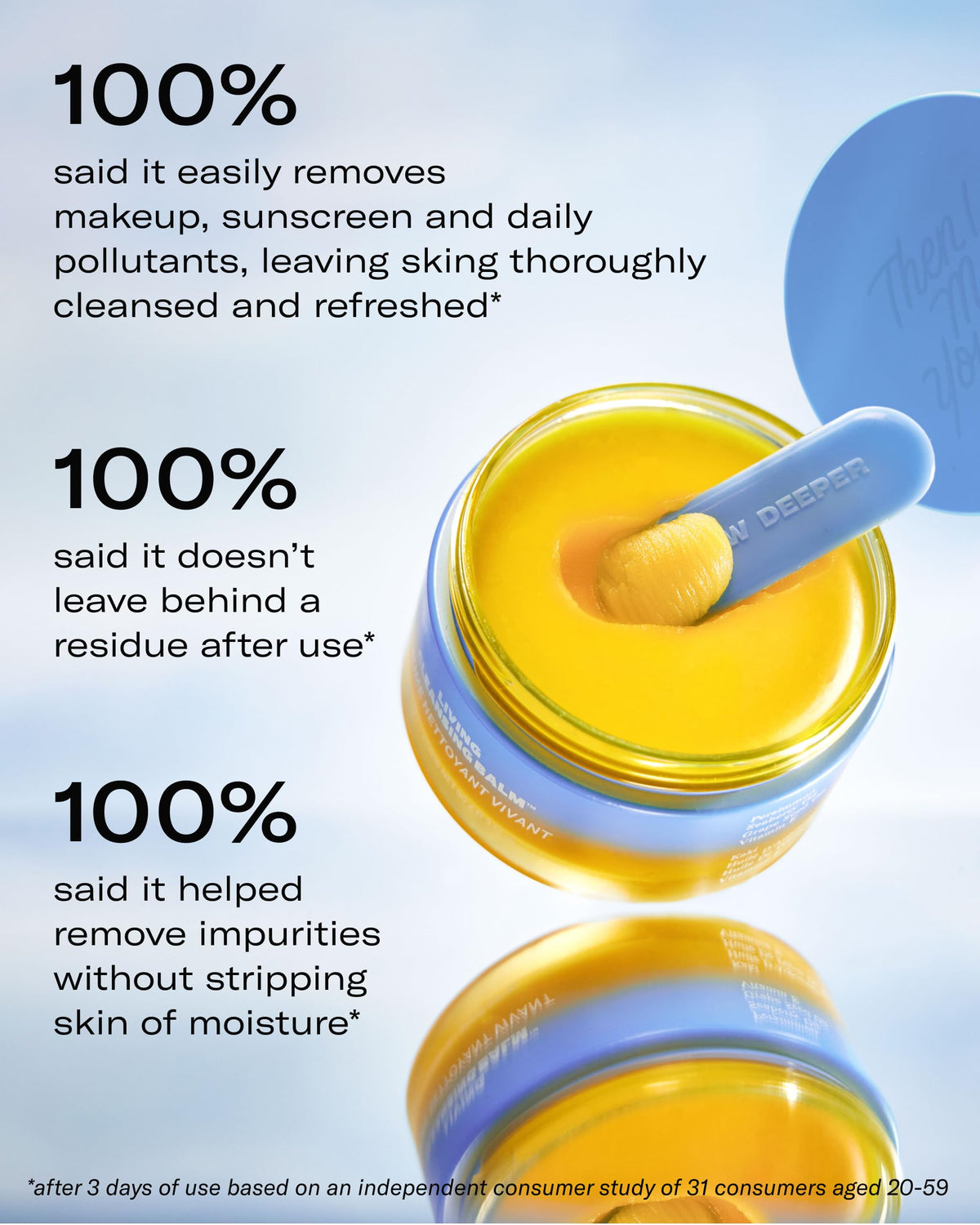 Then I Met You balm emulsifying with water for easy rinse benefit