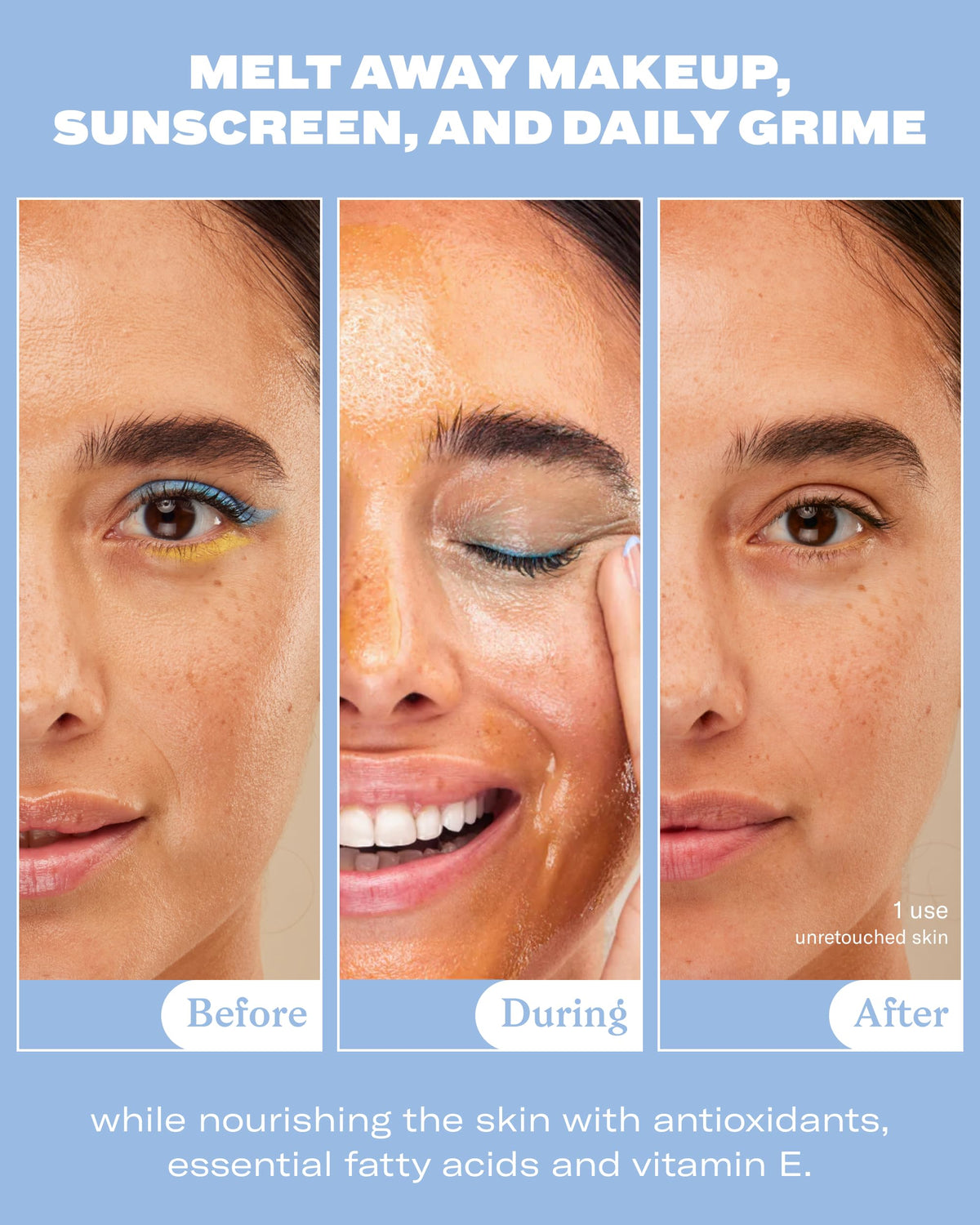 Then I Met You balm melting on skin to dissolve makeup and sunscreen