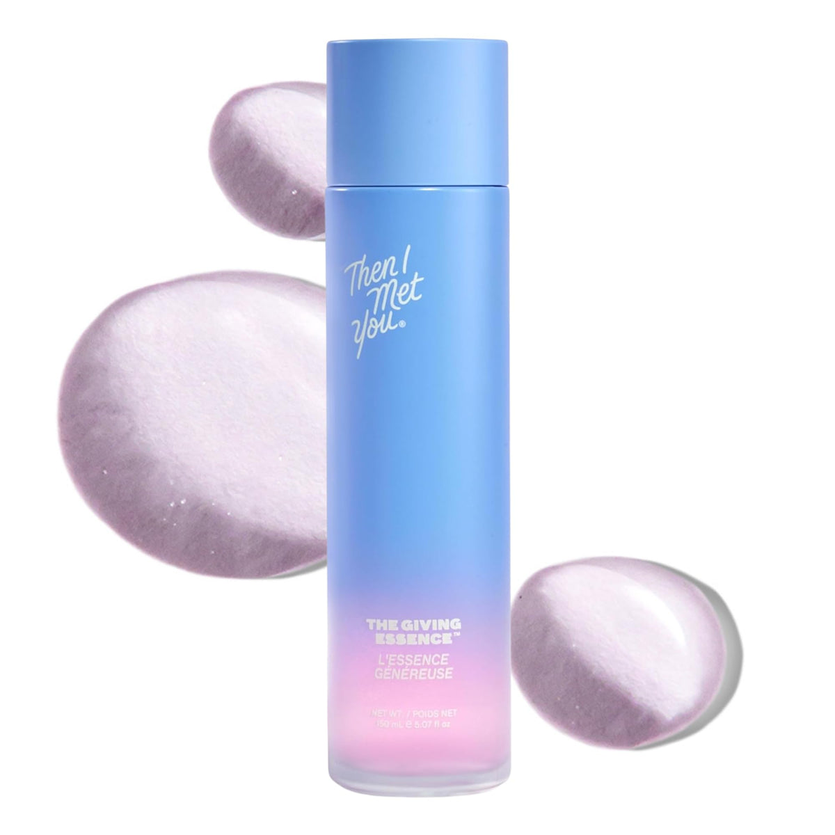 Then I Met You front bottle standing upright shows sleek packaging and hydration benefit