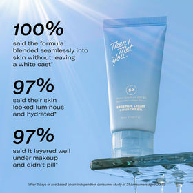 Then I Met You sunscreen being blended on skin showing no white cast benefit