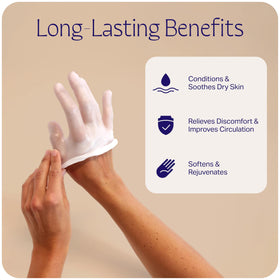 Therabath foot treatment in use illustrating deep moisturizing relief
