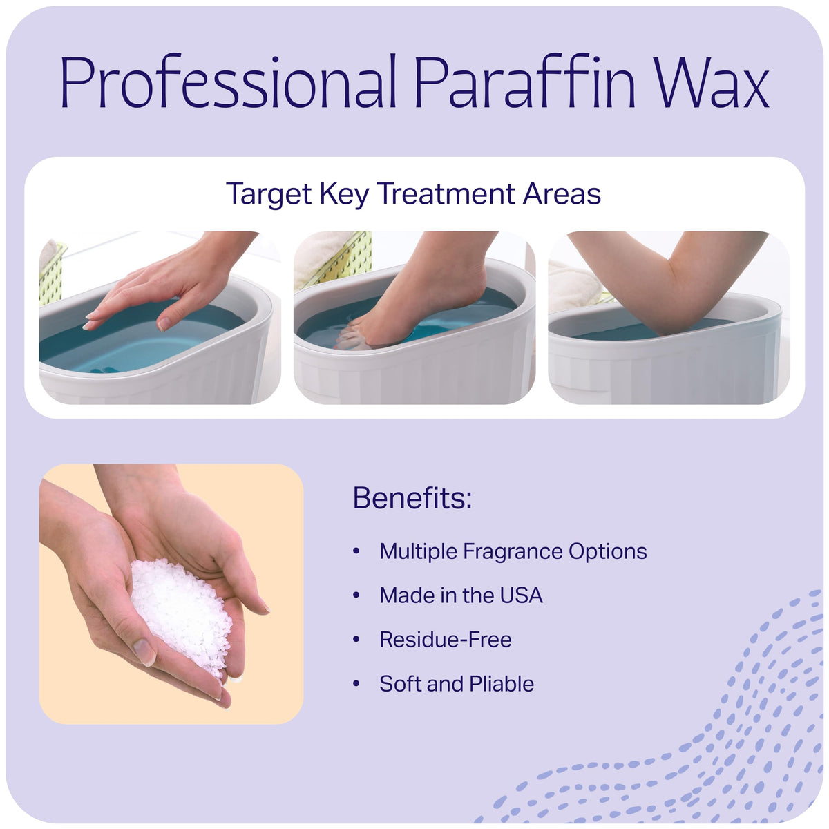 Therabath hand dipping into paraffin bath demonstrating gentle warming comfort