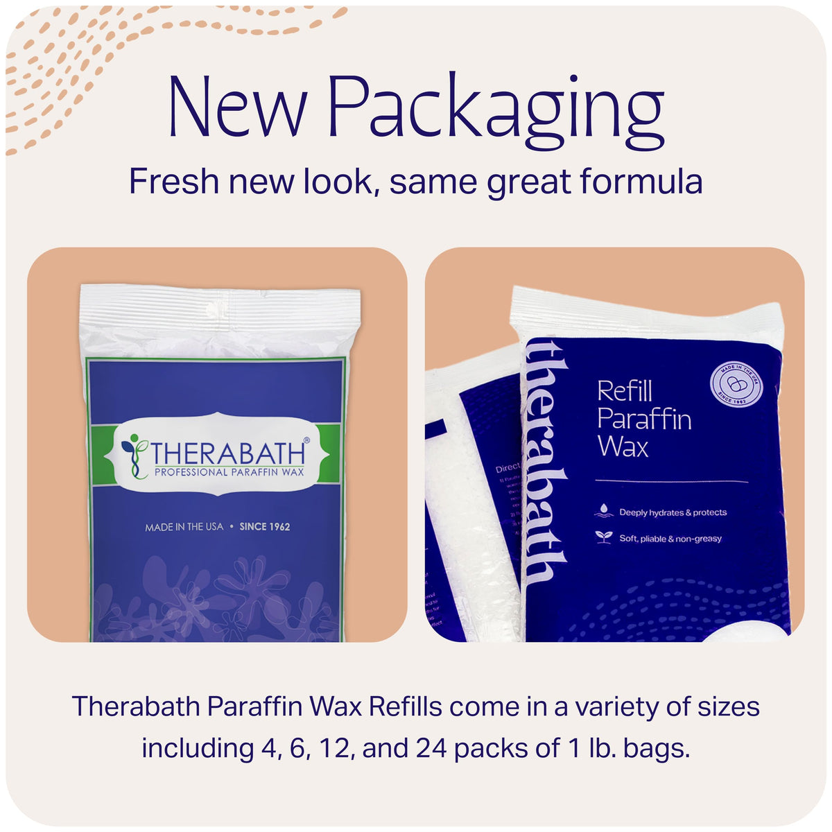 Therabath wax glove removed showing clean peel-off for easy cleanup