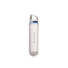 TheraFace front view of depuffing wand showing sleek design and portability
