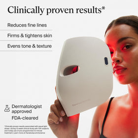 TheraFace Mask Glo close-up of 504 LEDs highlighting even light distribution benefit
