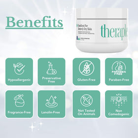 Theraplex applied to hands demonstrating moisturized skin and immediate relief