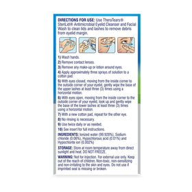 TheraTears SteriLid on bathroom counter as part of a simple eye-care routine