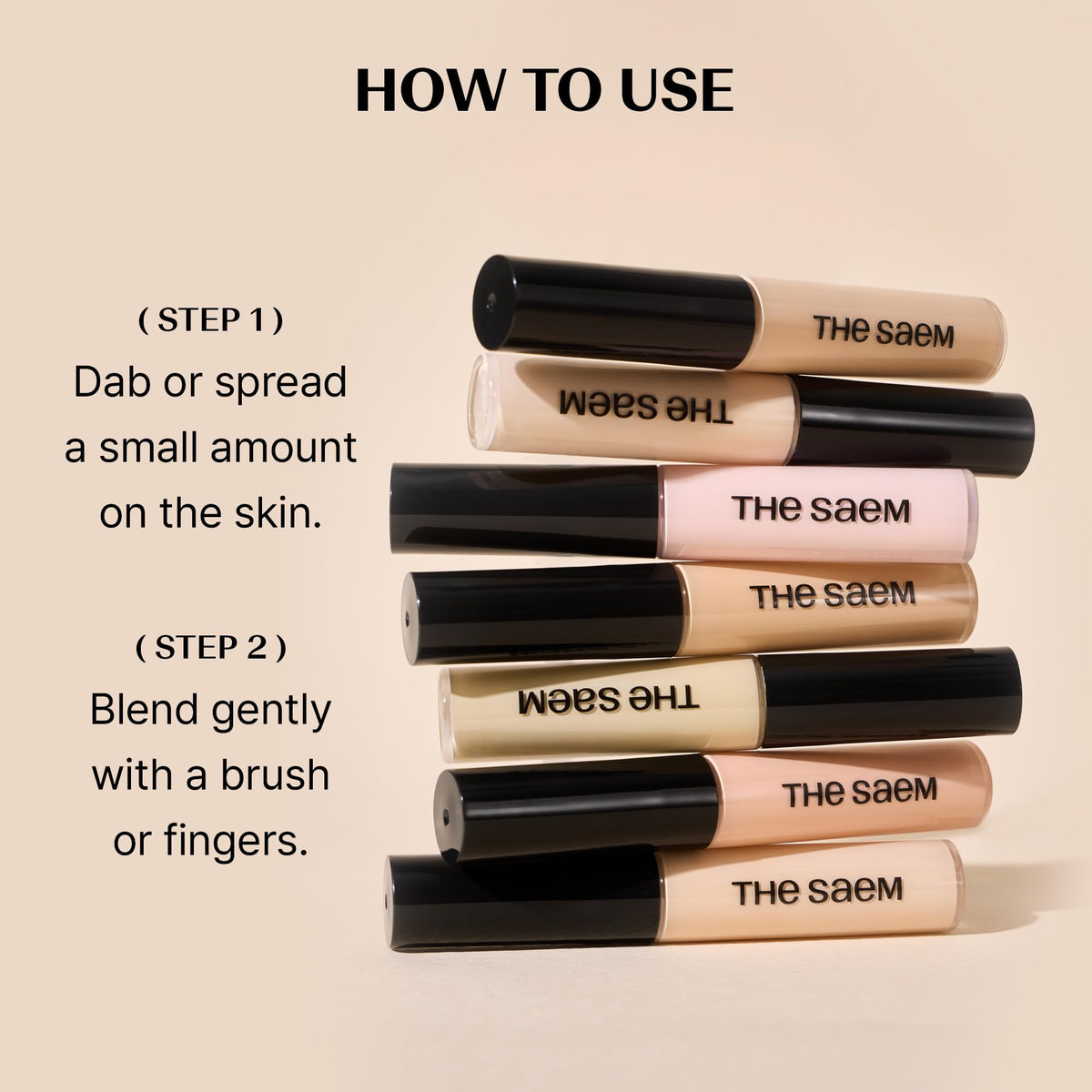 THESAEM concealer applied with brush to illustrate professional use