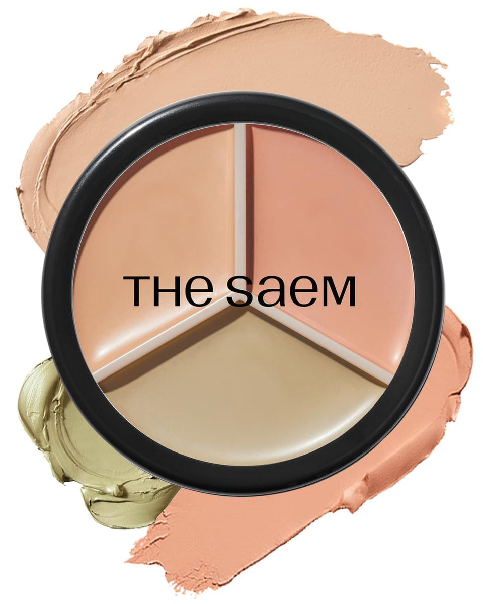 THESAEM front palette showing three-color concealer for versatile coverage