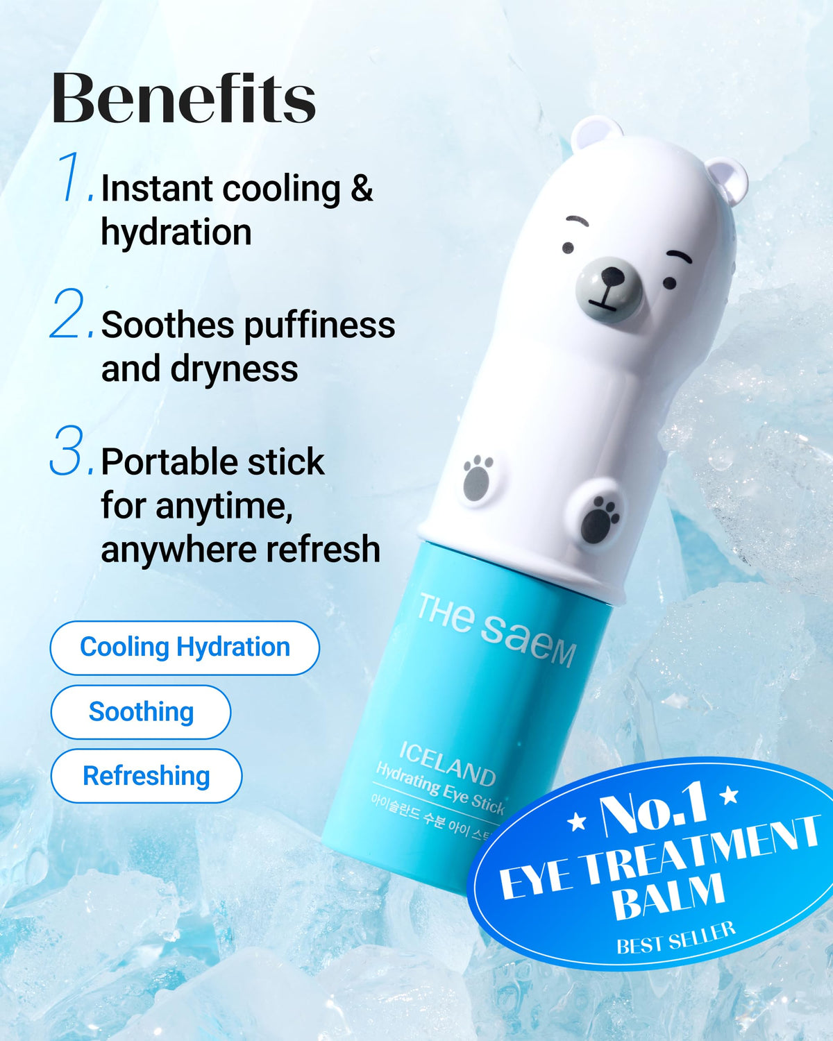 THESAEM eye stick smooth balm texture for fast hydration benefit