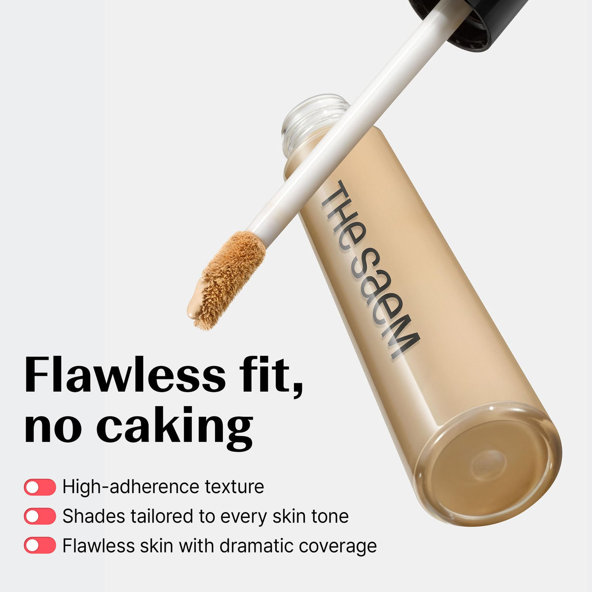 THESAEM liquid texture swiped on skin demonstrating smooth blendability