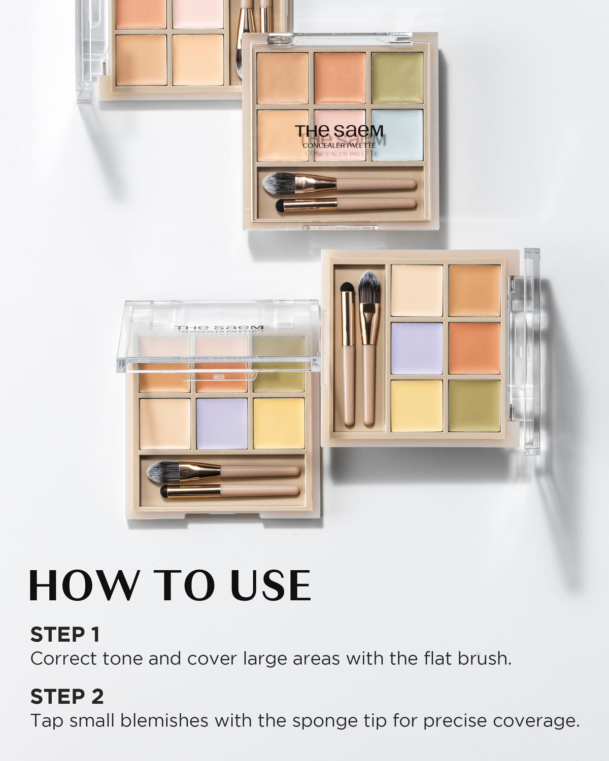 THESAEM packaging label close-up showing product name and shade information for clarity