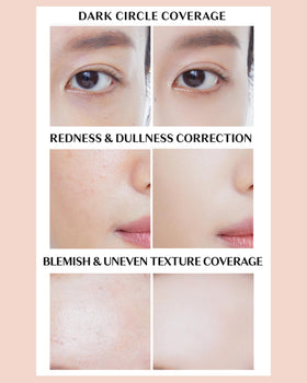 THESAEM balm-to-matte texture swatched on medium skin showing blendable lightweight finish