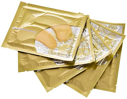 Theshiry close-up of eye patch texture revealing crystal gel and skin-plumping effect