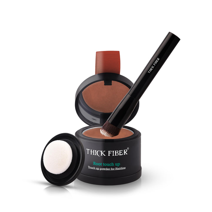 Thick Fiber front of packaging showing auburn shade and complete kit benefits