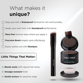 Thick Fiber used on a man’s receding hairline for confident styling