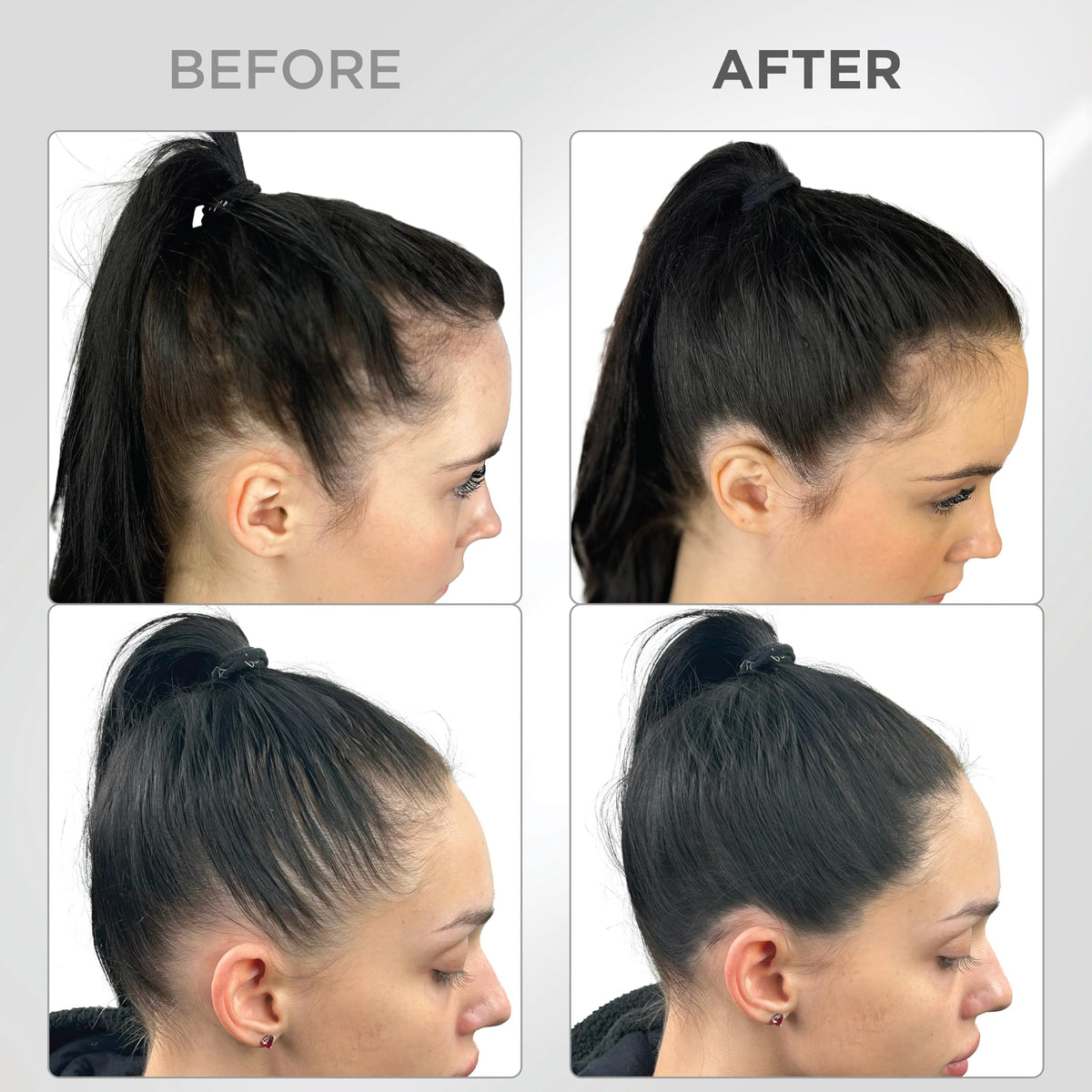 THICK FIBER puff and mirror set displayed for easy on-the-go touch-ups