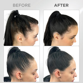 THICK FIBER puff and mirror set displayed for easy on-the-go touch-ups