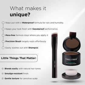 THICK FIBER held in hand to show compact size and travel convenience