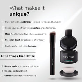 THICK FIBER compact shown in hand to illustrate portable size and convenience