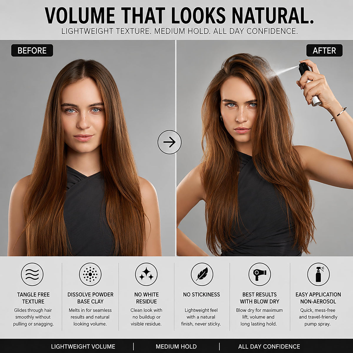 Thick Fiber clay-like powder texture close-up for natural volume benefits