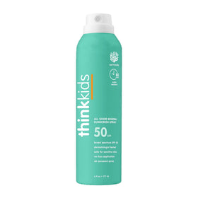 THINK Thinksport front spray bottle showing SPF 50 and packaging benefits