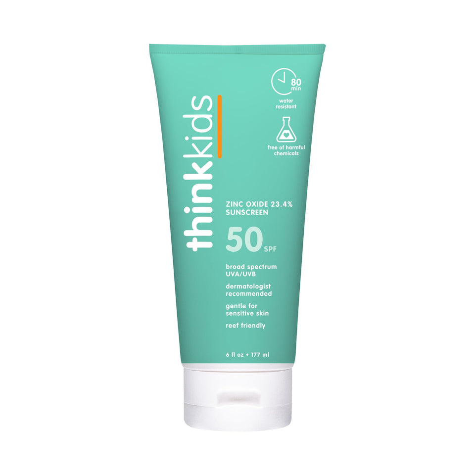 THINK thinkkids front packaging showing SPF 50+ and benefits