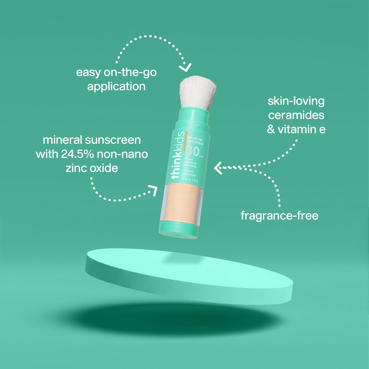 THINK Thinkkids powder brush close-up highlighting smooth texture
