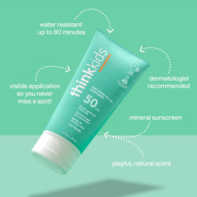 THINK thinkkids lotion texture close-up highlighting fast absorption