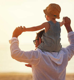 THINK family applying sunscreen outdoors to show safe protection for activities