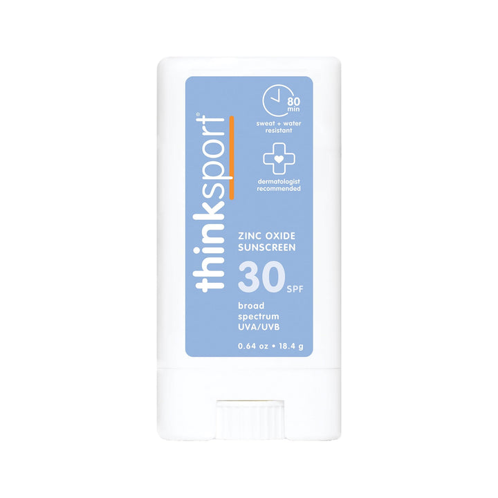 THINK thinksport stick front packaging showing compact travel-ready sunscreen