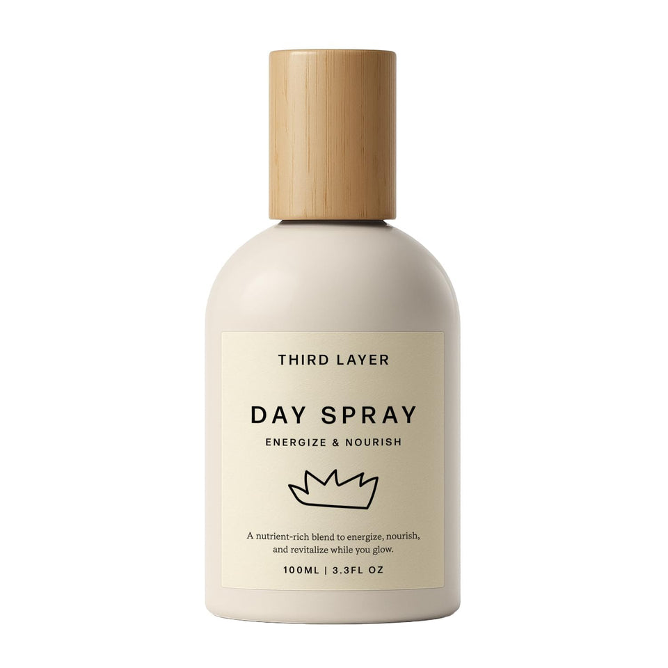 Third Layer front bottle showing elegant label and easy spray for daily hydration