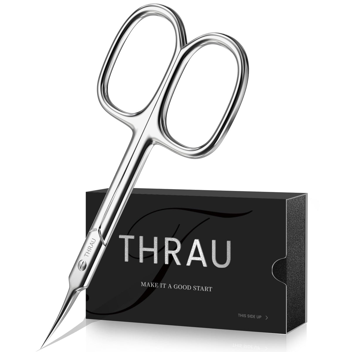 THRAU scissors cutting paper showing multiuse fine-detail capability