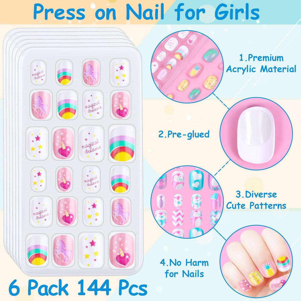 Thrilez child pressing on a nail benefit: fast mess-free application