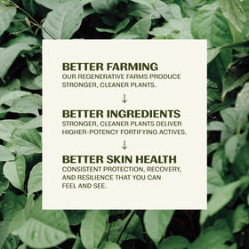 Thrive Natural Care label detail showing ingredient callouts and essential oils
