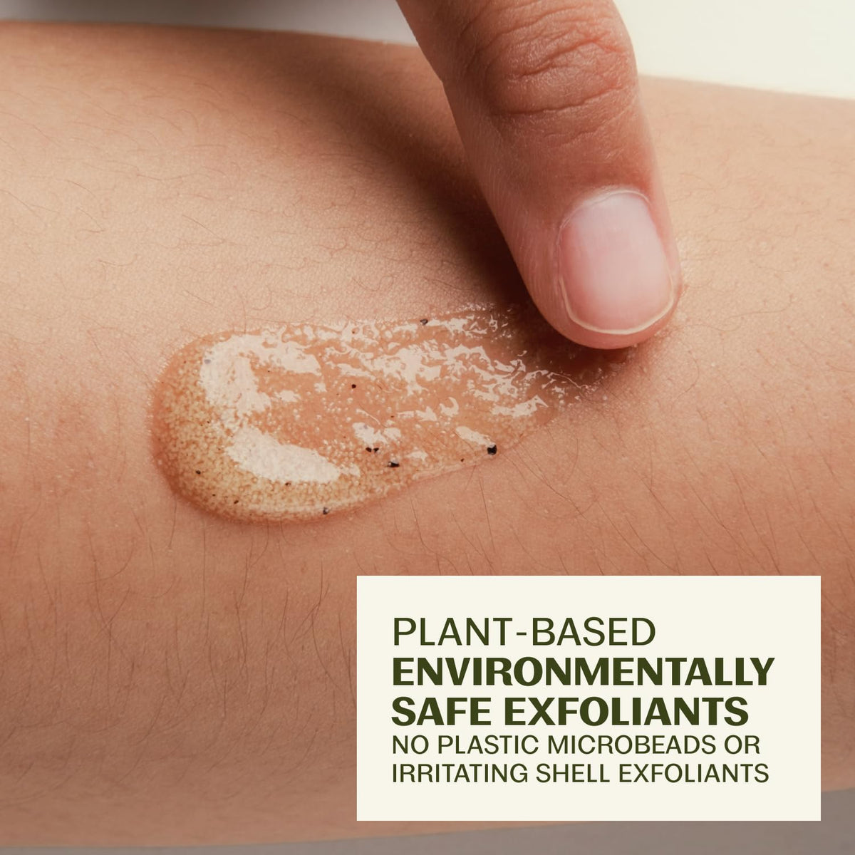 Thrive Natural Care close-up of plant-derived beads highlighting gentle exfoliation
