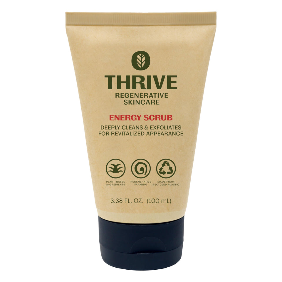 Thrive Natural Care front packaging showing tube and brand benefits