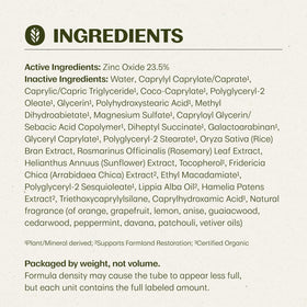 Thrive Natural Care recycled tube detail highlighting lower footprint benefit