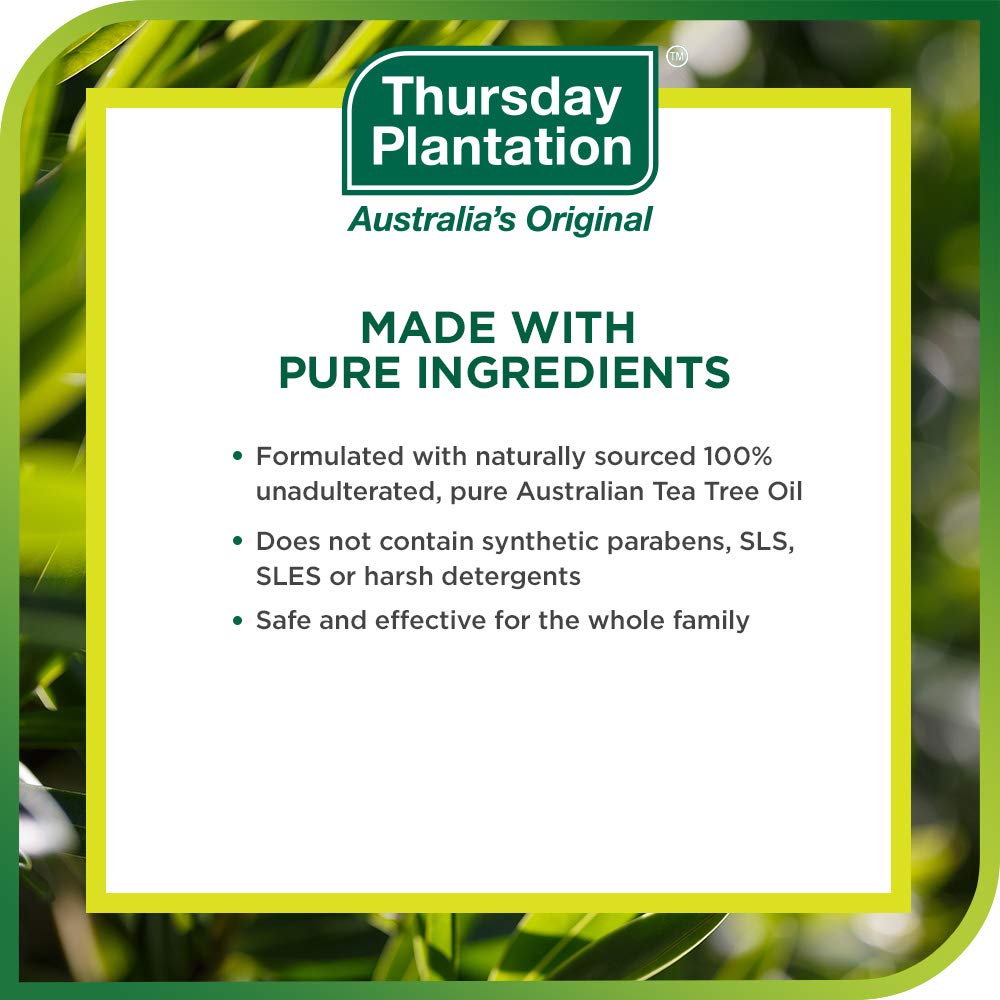 Thursday Plantation open cap close-up showing cream texture and purity for smooth application