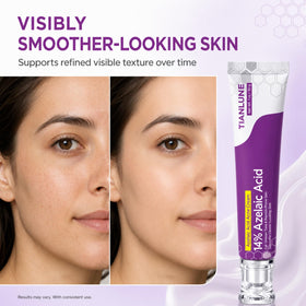TIANLUNE product dispensed on fingertip showing thin coverage and easy spread