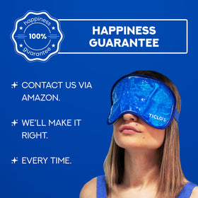 Ticlo's mask stored flat in freezer for extended cold therapy benefit