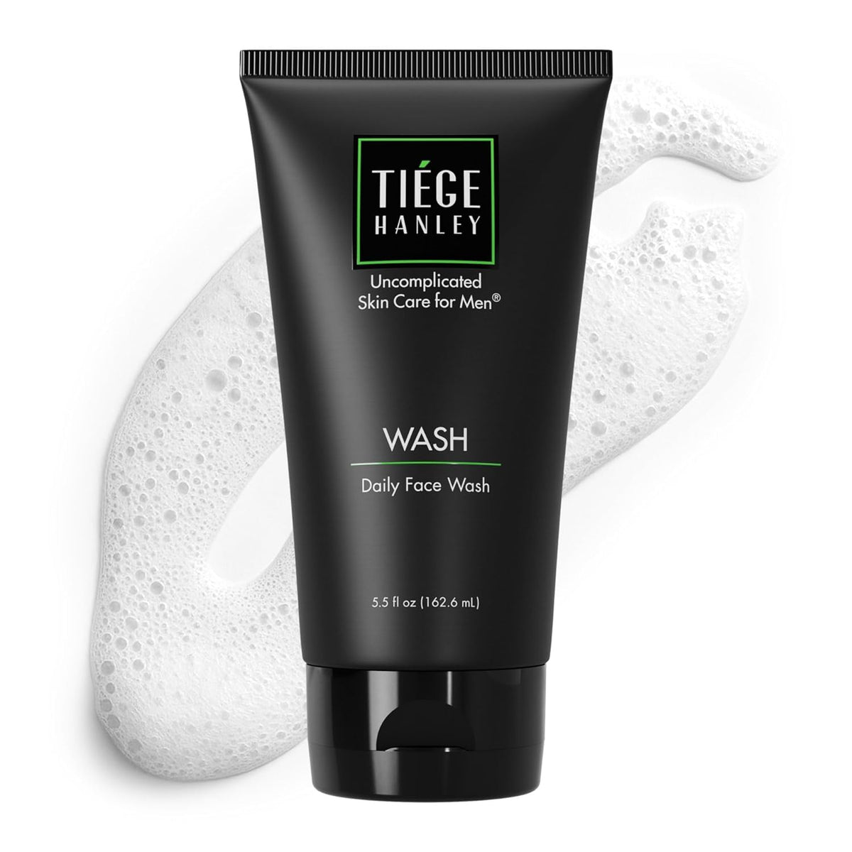 Tiege Hanley front bottle view showing clean design and easy use benefit