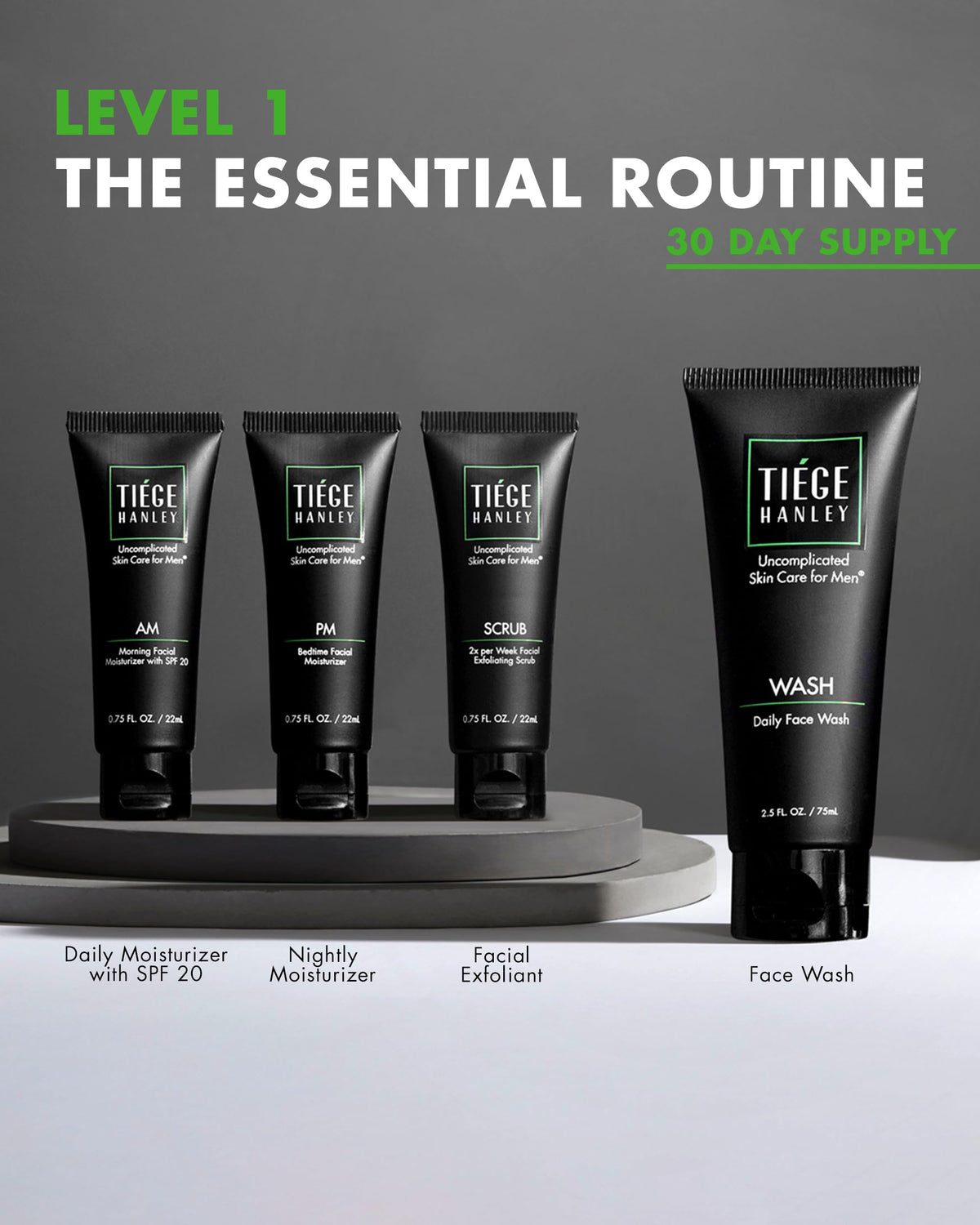 Tiege Hanley exfoliating scrub granules close-up exfoliates and smooths skin