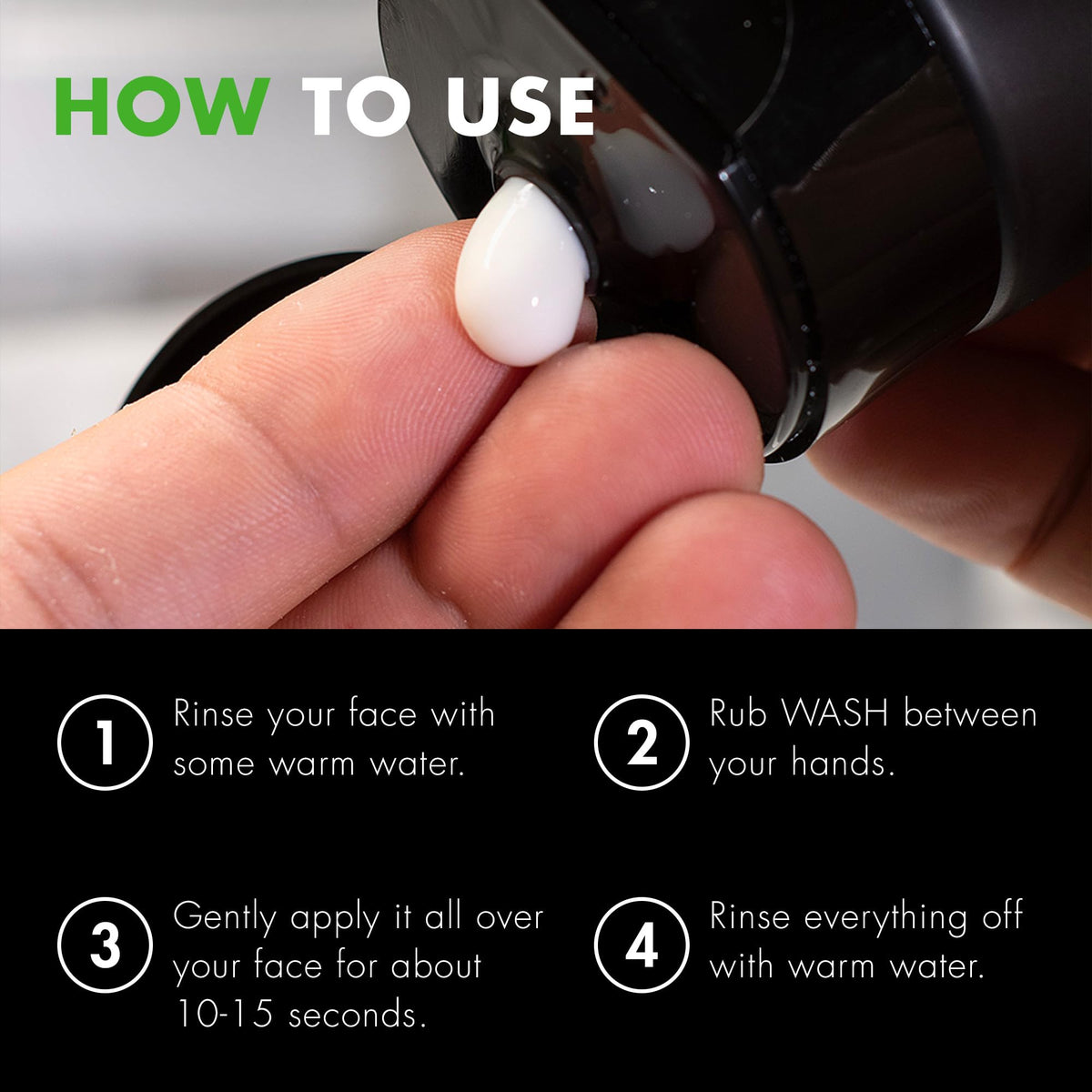 Tiege Hanley bottle on bathroom counter illustrating simple daily routine setup