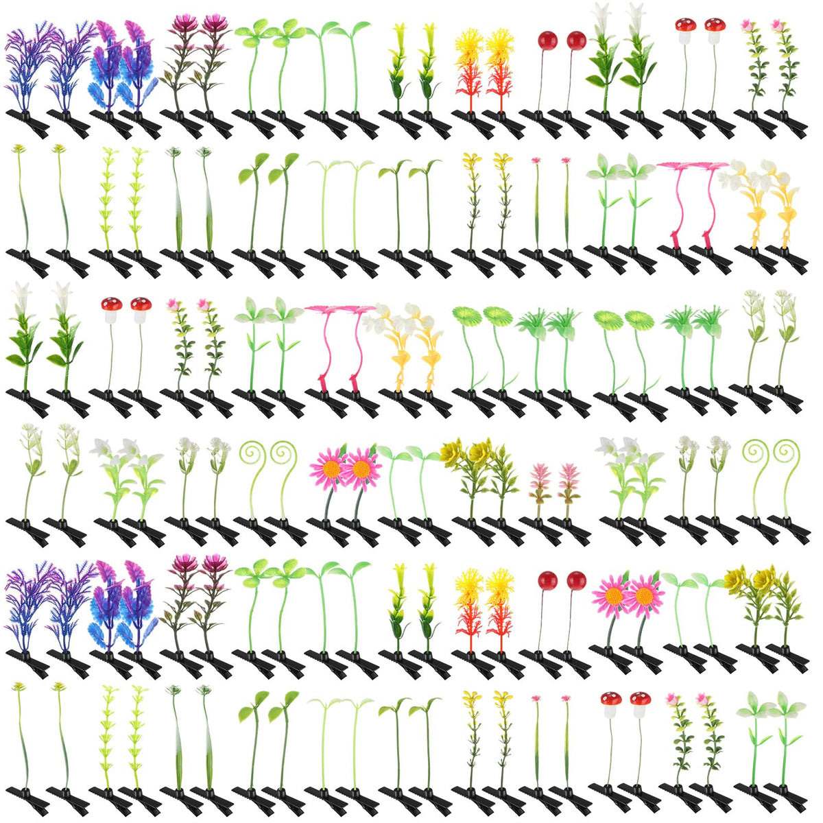 Tigeen front packaging showing 100-piece mixed sprout clips, bright selection benefit