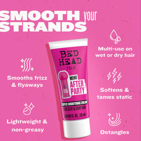 TIGI Bed Head applied to damp hair to reduce drying time and frizz