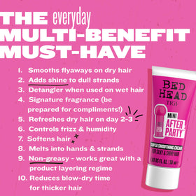 TIGI Bed Head label closeup showing key ingredients and professional quality