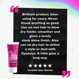 TIGI Bed Head in travel pouch illustrating TSA-friendly portability